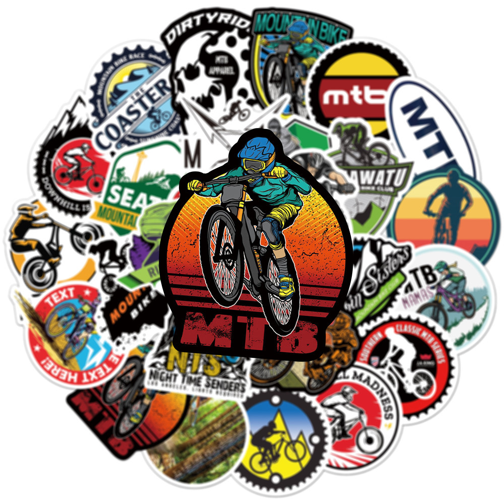 10/30/50 pièces d'autocollants - Mountain Biking Cartoon avis et prix